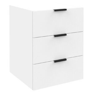 Lugna 3 drawer unit 768H x 600W x 580D in white